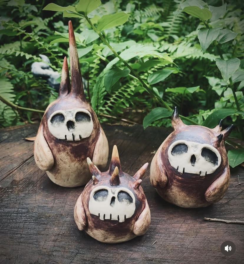 Whimsical ceramic figures